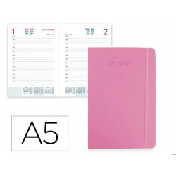 AGENDA ENCUADERNADA LIDERPAPEL MYKONOS 150X210 MM 2026 DIA PAGINA DESIGN 4 (VERDE) PAPEL 70 GR