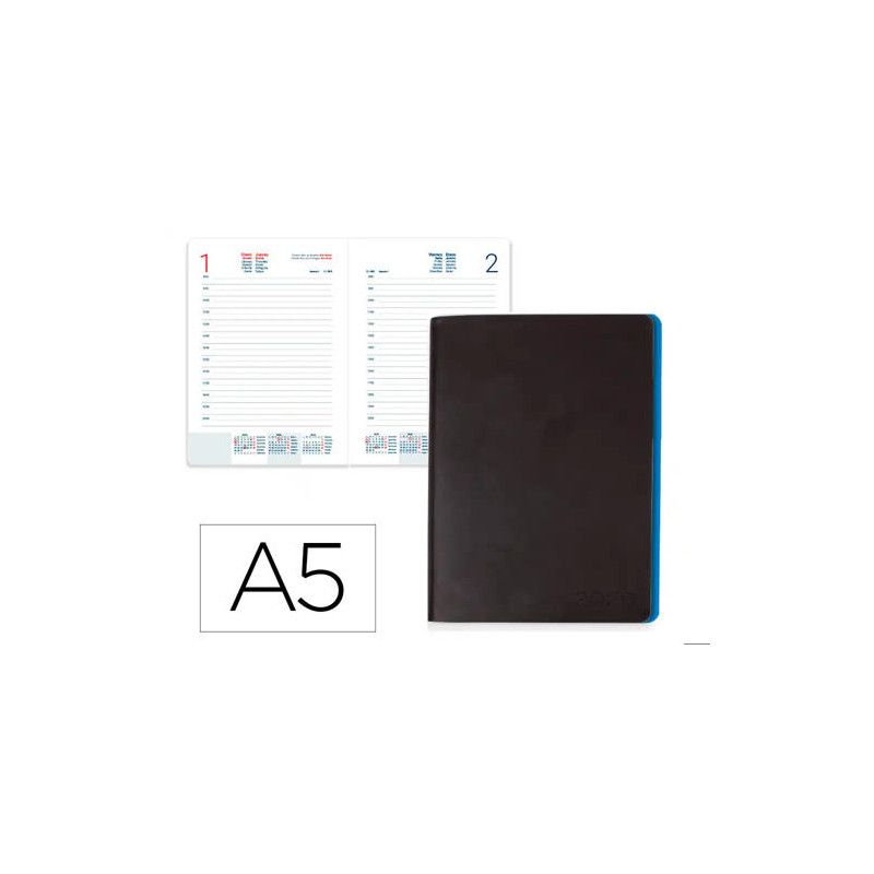 AGENDA ENCUADERNADA LIDERPAPEL SIFNOS A5 2026 DIA PAGINA DESIGN 1 PAPEL 70 GR