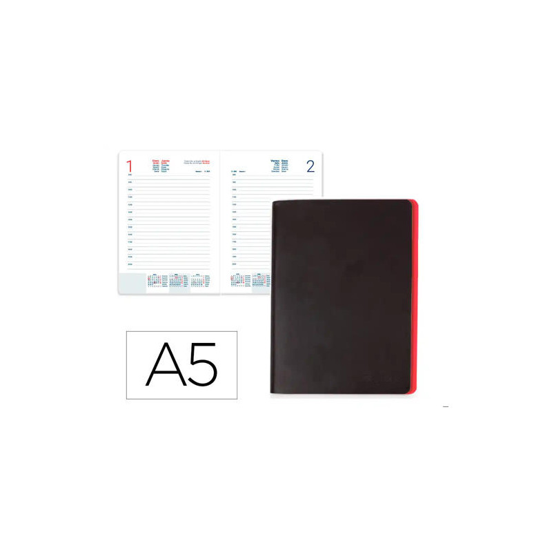 AGENDA ENCUADERNADA LIDERPAPEL SIFNOS A5 2026 DESIGN 2 PAPEL 70 GR