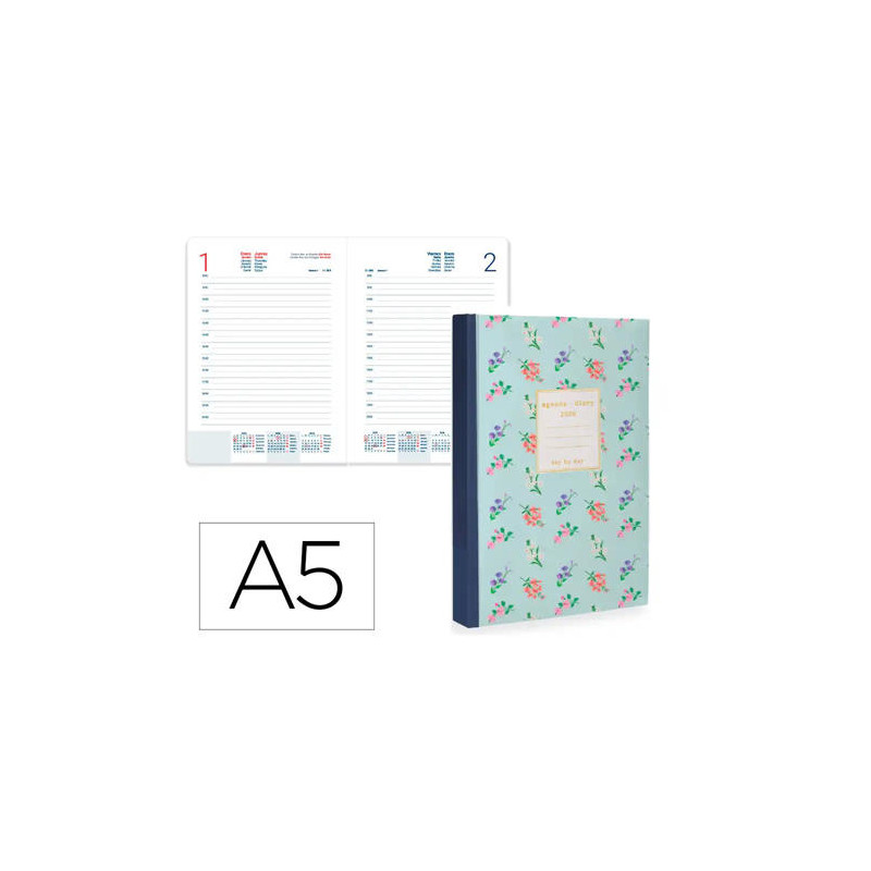 AGENDA ENCUADERNADA LIDERPAPEL NOMI A5 2026 DIA PAGINA DESIGN 1 PAPEL 70 GR