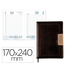 AGENDA ENCUADERNADA LIDERPAPEL DORIOS 170X240 MM 2026 DIA PAGINA DESIGN 1 PAPEL 70 GR