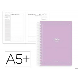 AGENDA ESPIRAL ANTARTIK A5+ 2026 DIA PAGINA BASIC PAPEL 80 GR
