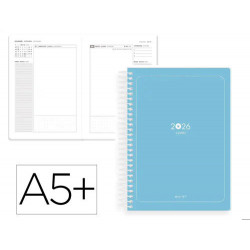 AGENDA ESPIRAL ANTARTIK A5+ 2026 DIA PAGINA BASIC PAPEL 80 GR