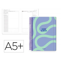 AGENDA ESPIRAL ANTARTIK A5+ 2026 DIA PAGINA HERE AND NOW PAPEL 80 GR