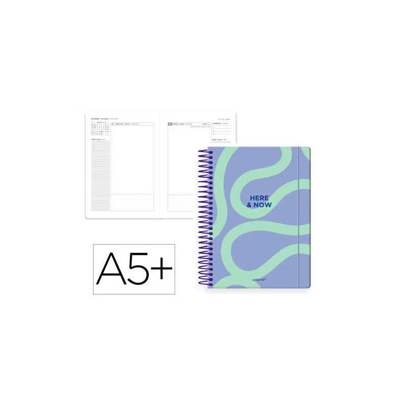 AGENDA ESPIRAL ANTARTIK A5+ 2026 DIA PAGINA HERE AND NOW PAPEL 80 GR
