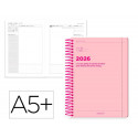 AGENDA ESPIRAL ANTARTIK A5+ 2026 DIA PAGINA DISEÑO 4 PAPEL 80 GR