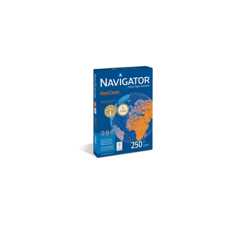 PAPEL FOTOCOPIADORA NAVIGATOR HARD COVER DIN A4 250 GR PAPEL MULTIUSO INK-JET Y LASER PAQUETE DE 125