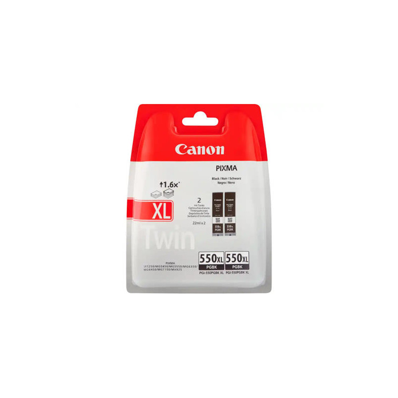INK-JET CANON PGI-550XL PIXMA MG5450/5550/6350/7150 NEGRO PACK DE 2 UNIDADES