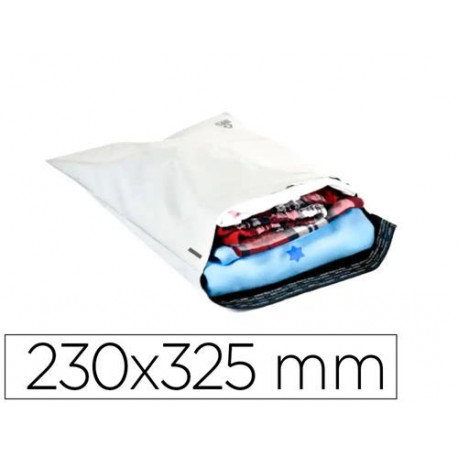 SOBRE Q-CONNECT DE PLASTICO BOLSA PARA ENVIOS 100% RECICLADAS CON AUTOCIERRE COLOR BLANCO 230X325 MM SOBRE Q-CONNECT DE PLASTICO BOLSA PARA ENVIOS 100% RECICLADAS CON AUTOCIERRE COLOR BLANCO 230X325 MM
