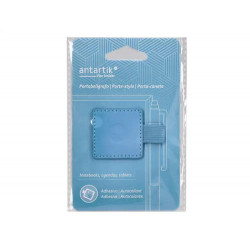 PORTABOLIGRAFO AUTOADHESIVO ANTARTIK PARA CUADERNO NOTE CON ELASTICO HASTA 15 MM GROSOR 80 MM AZUL C
