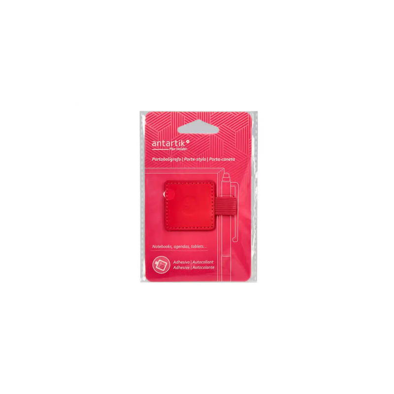 PORTABOLIGRAFO AUTOADHESIVO ANTARTIK PARA CUADERNO NOTE CON ELASTICO HASTA 15 MM GROSOR 80 MM FUCSIA