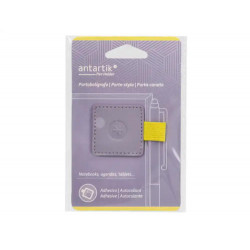 PORTABOLIGRAFO AUTOADHESIVO ANTARTIK PARA CUADERNO NOTE CON ELASTICO HASTA 15 MM GROSOR 80 MM MORADO