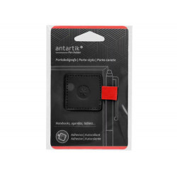 PORTABOLIGRAFO AUTOADHESIVO ANTARTIK PARA CUADERNO NOTE CON ELASTICO HASTA 15 MM GROSOR 80 MM NEGRO 