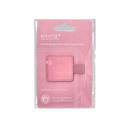 PORTABOLIGRAFO AUTOADHESIVO ANTARTIK PARA CUADERNO NOTE CON ELASTICO HASTA 15 MM GROSOR 80 MM ROSA 4