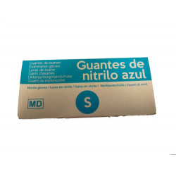 GUANTES DE NITRILO SANYC ECO DESECHABLE NO EMPOLVADO TALLA S COLOR AZUL CAJA DE 100 UNIDADES