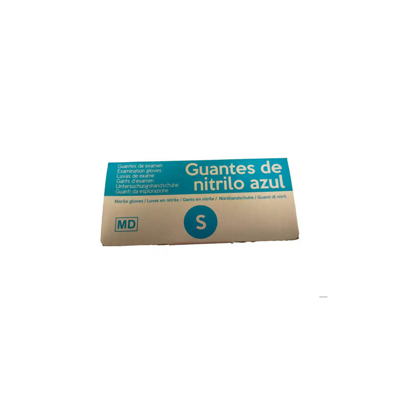 GUANTES DE NITRILO SANYC ECO DESECHABLE NO EMPOLVADO TALLA S COLOR AZUL CAJA DE 100 UNIDADES