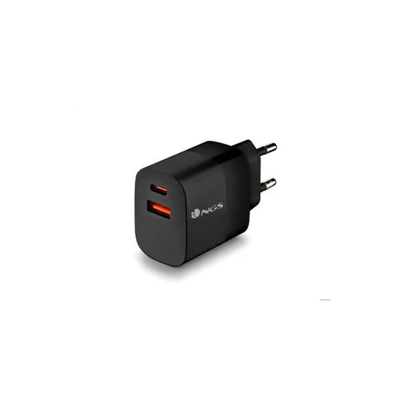 CARGADOR GAN NGS DE PARED ULTRARAPIDO PARA PORTATIL DE 45W CON SALIDA TIPO USB-C Y CABLE USB-C A USB