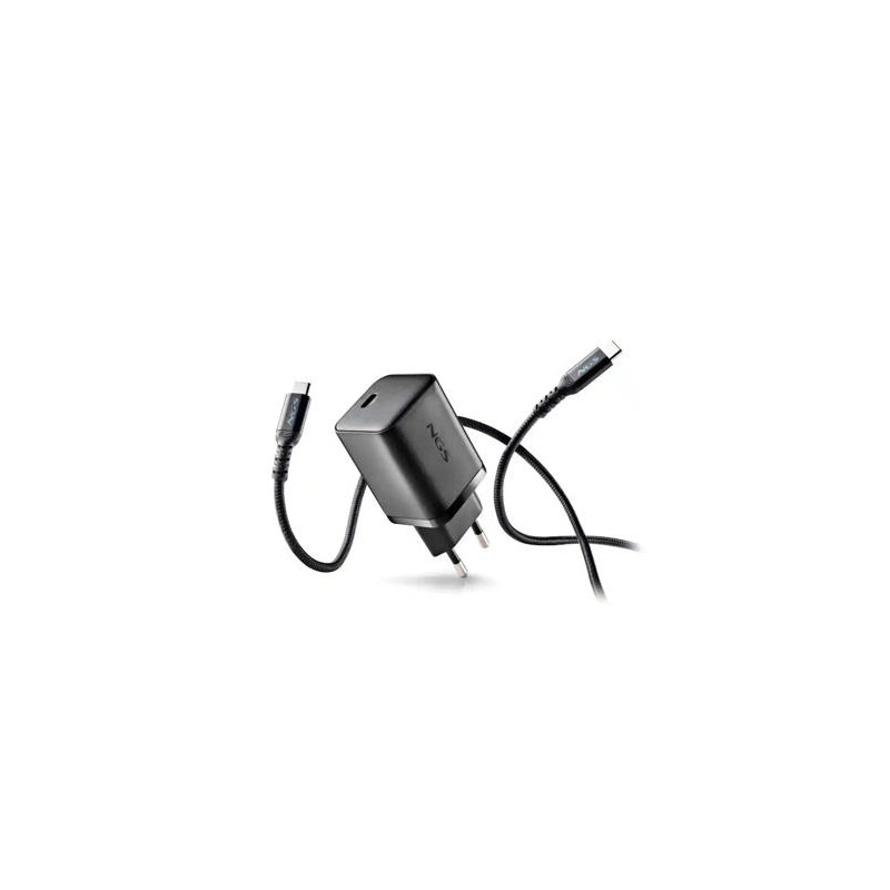 CARGADOR GAN NGS DE PARED ULTRARAPIDO PARA PORTATIL DE 65W CON SALIDA TIPO USB-C Y CABLE USB-C A USB