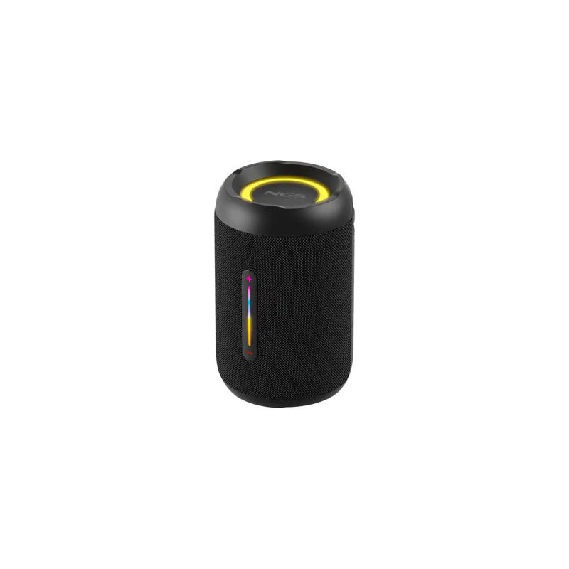 ALTAVOZ NGS ROLLER FURIA 2 TINY PORTATIL 20W BLUETOOTH LUCES RGB E IMPERMEABILIDAD IPX7 COLOR NEGRO
