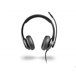 AURICULARES NGS VOX605 CON CABLE ESTEREO USB-C CON CONTROL DE VOLUMEN Y ADAPTADOR USB COLOR NEGRO