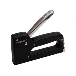 GRAPADORA Q-CONNECT CLAVADORA MANUAL LIGERA CON CUERPO DE PLASTICO RESISTENTE COLOR NEGRO USA GRAPAS