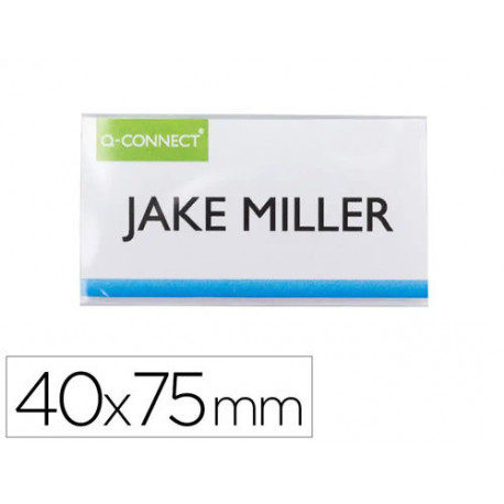 IDENTIFICADOR Q-CONNECT KF14137 CON CLIP MAGNETICO APERTURA SUPERIOR 40X75 MM IDENTIFICADOR Q-CONNECT KF14137 CON CLIP MAGNETICO APERTURA SUPERIOR 40X75 MM