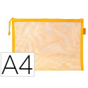 BOLSA ZIPPER BAG LIDERPAPEL POLIESTER TRANSPIRABLE MULTIUSOS DIN A4 AMARILLO