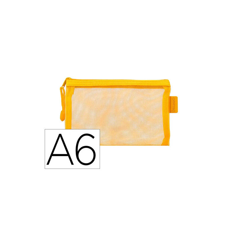 BOLSA ZIPPER BAG LIDERPAPEL POLIESTER TRANSPIRABLE MULTIUSOS DIN A6 AMARILLO
