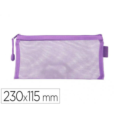 BOLSA ZIPPER BAG LIDERPAPEL POLIESTER TRANSPIRABLE MULTIUSOS TICKET 230X115 MM MORADO PASTEL BOLSA ZIPPER BAG LIDERPAPEL POLIESTER TRANSPIRABLE MULTIUSOS TICKET 230X115 MM MORADO PASTEL