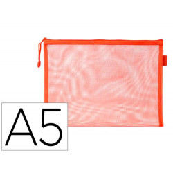BOLSA ZIPPER BAG LIDERPAPEL POLIESTER TRANSPIRABLE MULTIUSOS DIN A5 NARANJA