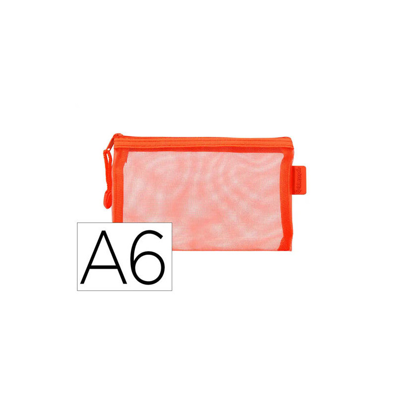 BOLSA ZIPPER BAG LIDERPAPEL POLIESTER TRANSPIRABLE MULTIUSOS DIN A6 NARANJA