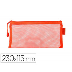 BOLSA ZIPPER BAG LIDERPAPEL POLIESTER TRANSPIRABLE MULTIUSOS TICKET 230X115 MM NARANJA