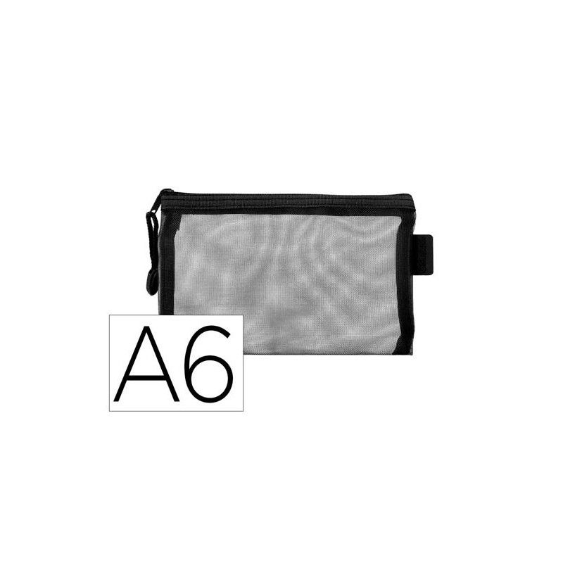 BOLSA ZIPPER BAG LIDERPAPEL POLIESTER TRANSPIRABLE MULTIUSOS DIN A6 NEGRO
