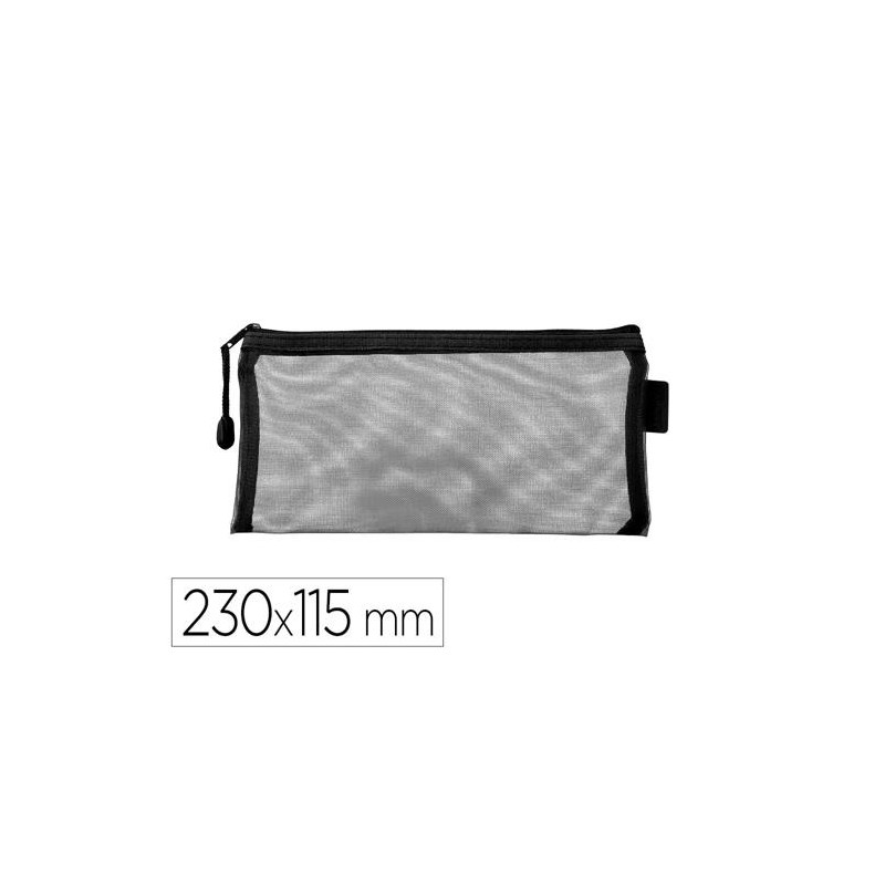 BOLSA ZIPPER BAG LIDERPAPEL POLIESTER TRANSPIRABLE MULTIUSOS TICKET 230X115 MM NEGRO