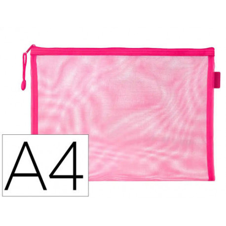 BOLSA ZIPPER BAG LIDERPAPEL POLIESTER TRANSPIRABLE MULTIUSOS DIN A4 ROSA BOLSA ZIPPER BAG LIDERPAPEL POLIESTER TRANSPIRABLE MULTIUSOS DIN A4 ROSA