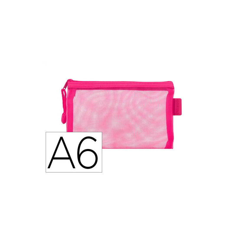BOLSA ZIPPER BAG LIDERPAPEL POLIESTER TRANSPIRABLE MULTIUSOS DIN A6 ROSA