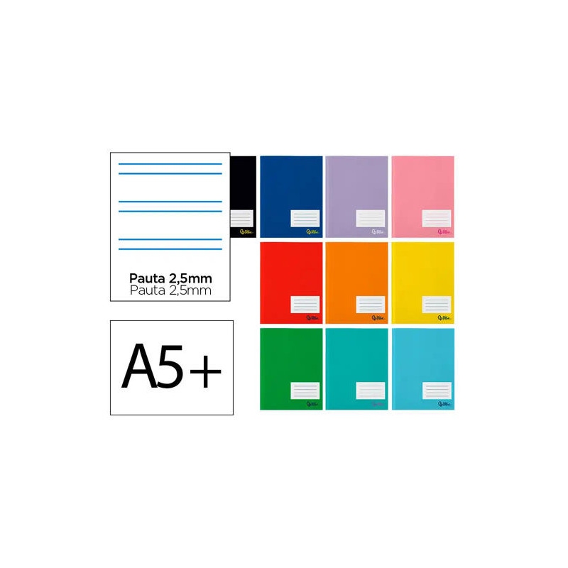LIBRETA LIDERPAPEL SMART A5 PLUS 32 HOJAS 75G/M2 PAUTA 5 2.5MM CON MARGEN