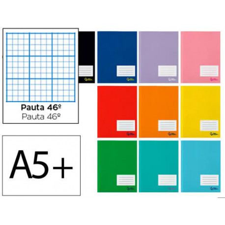 LIBRETA LIDERPAPEL SMART A5 PLUS 32 HOJAS 75 G/M2 RAYADO N46 COLORES SURTIDOS