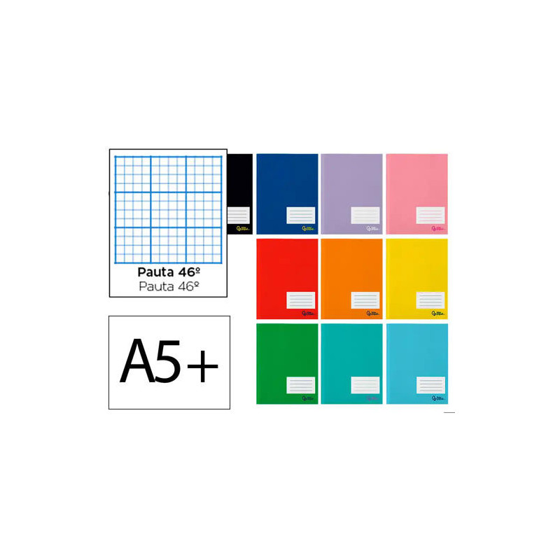 LIBRETA LIDERPAPEL SMART A5 PLUS 32 HOJAS 75 G/M2 RAYADO N46 COLORES SURTIDOS