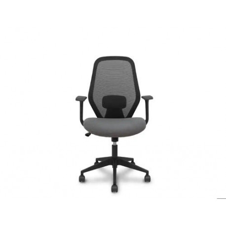 SILLA DE OFICINA PYC ERGO529 RESPALDO MALLA NEGRO ASIENTO TELA GRIS BRAZOS FIJOS MECANISMO BASCULANT SILLA DE OFICINA PYC ERGO529 RESPALDO MALLA NEGRO ASIENTO TELA GRIS BRAZOS FIJOS MECANISMO BASCULANT