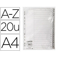 SEPARADOR ALFABETICO CARLIN PLASTICO A-Z DIN A4 MULTITALADRO
