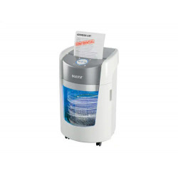 DESTRUCTORA DE DOCUMENTOS LEITZ OPTIMAX 350 SMALL OFFICE P5 CAPACIDAD CORTE 8 HOJAS DESTRUYE GRAPAS 