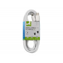 CABLE USB-C A APPLE Q-CONNECT PVC LONGITUD 2M BLANCO