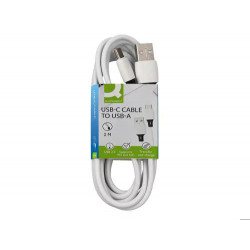 CABLE USB-C A USB-A Q-CONNECT PVC LONGITUD 2M BLANCO