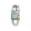 CABLE USB-C A USB-A Q-CONNECT PVC LONGITUD 2M BLANCO