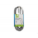CABLE USB-C A USB-C Q-CONNECT NAILON LONGITUD 1M BLANCO