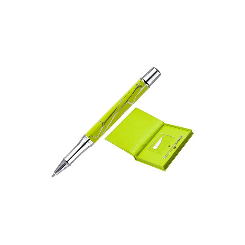 BOLIGRAFO Y WALLET BELIUS COCKTAILS MARGARITA ALUMINIO VERDE LIMA PLATEADO RELIEVE TINTA COLOR AZUL 