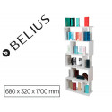 LOTE BELIUS EXPOSITOR DISEÑO BLANCO 5 ESTANTES 50 PIEZAS 680X320X170 MM