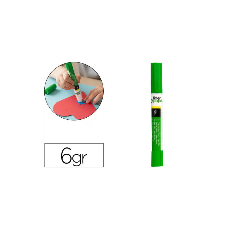 PEGAMENTO LIDERPAPEL EN BARRA 6 GR BOLIGRAFO CON CLIP