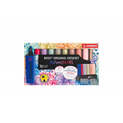 ROTULADOR STABILO BOSS FLUORESCENTE NATURE COLORS WILDFLOWER EDITION SET ESCRITORIO 10 UNIDADES